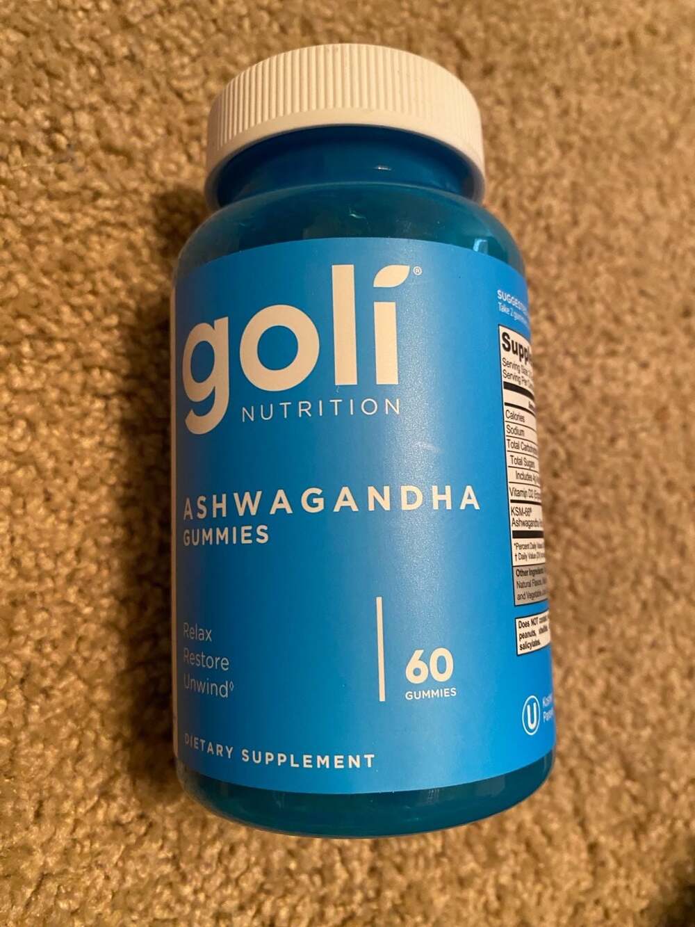 Goli Nutrition Ashwagandha Gummies 60 Count